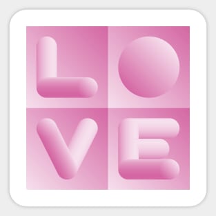 Pink LOVE bubbles Sticker